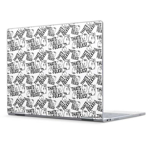 Looney Tunes Porky Pig Black and White Pixelbook Skin